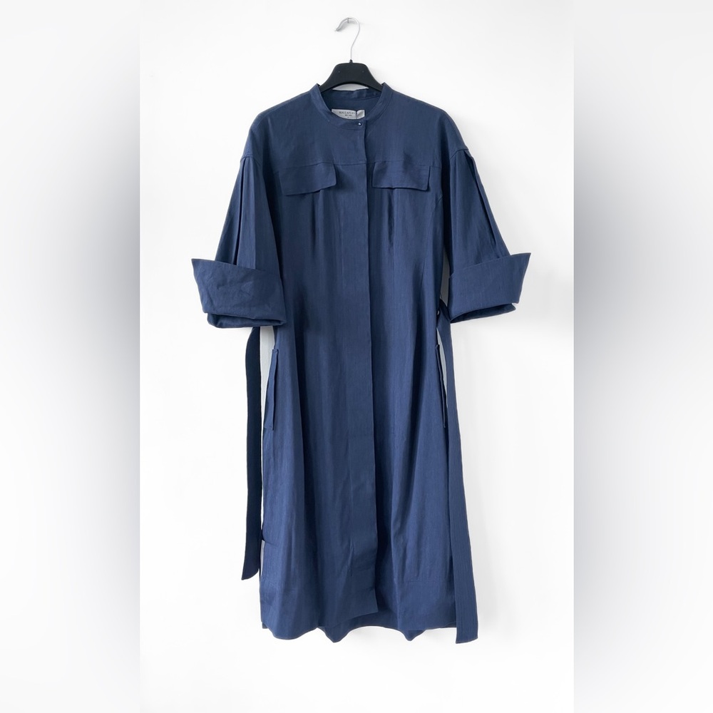 MM Lafleur Melissa Dress Stretch Linen - Blueberry